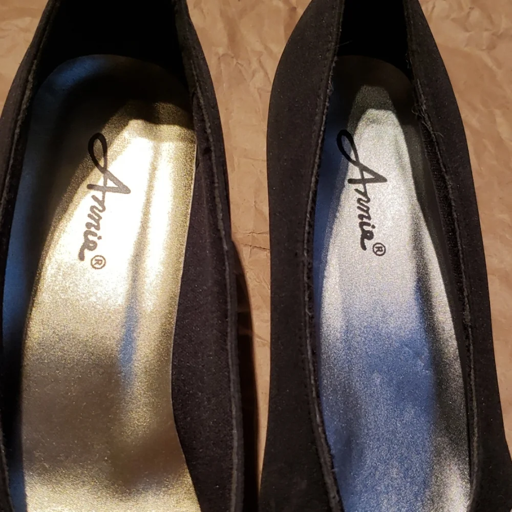 Annie Satin Kitten Heel Pumps